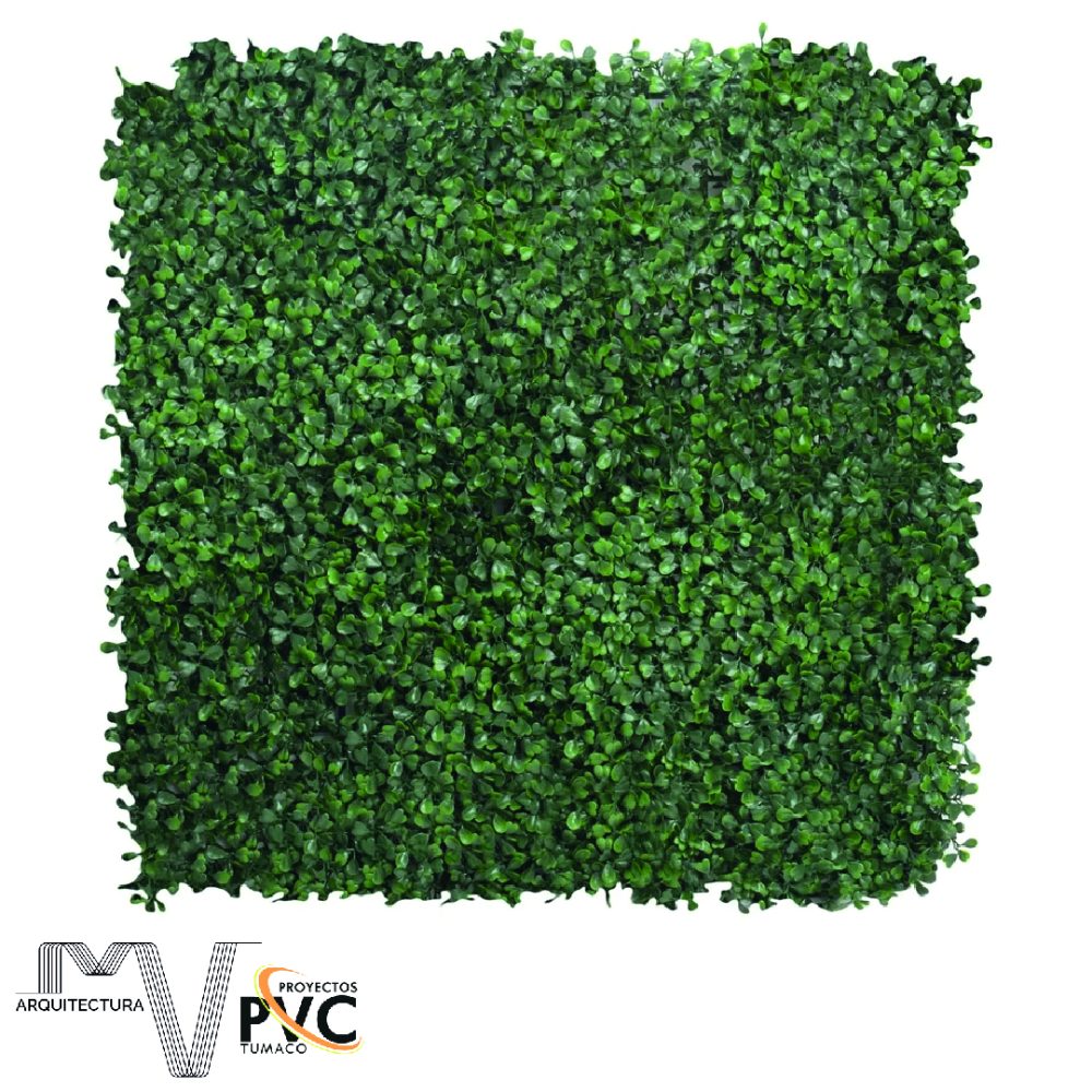 Muro verde follaje artificial 50x50