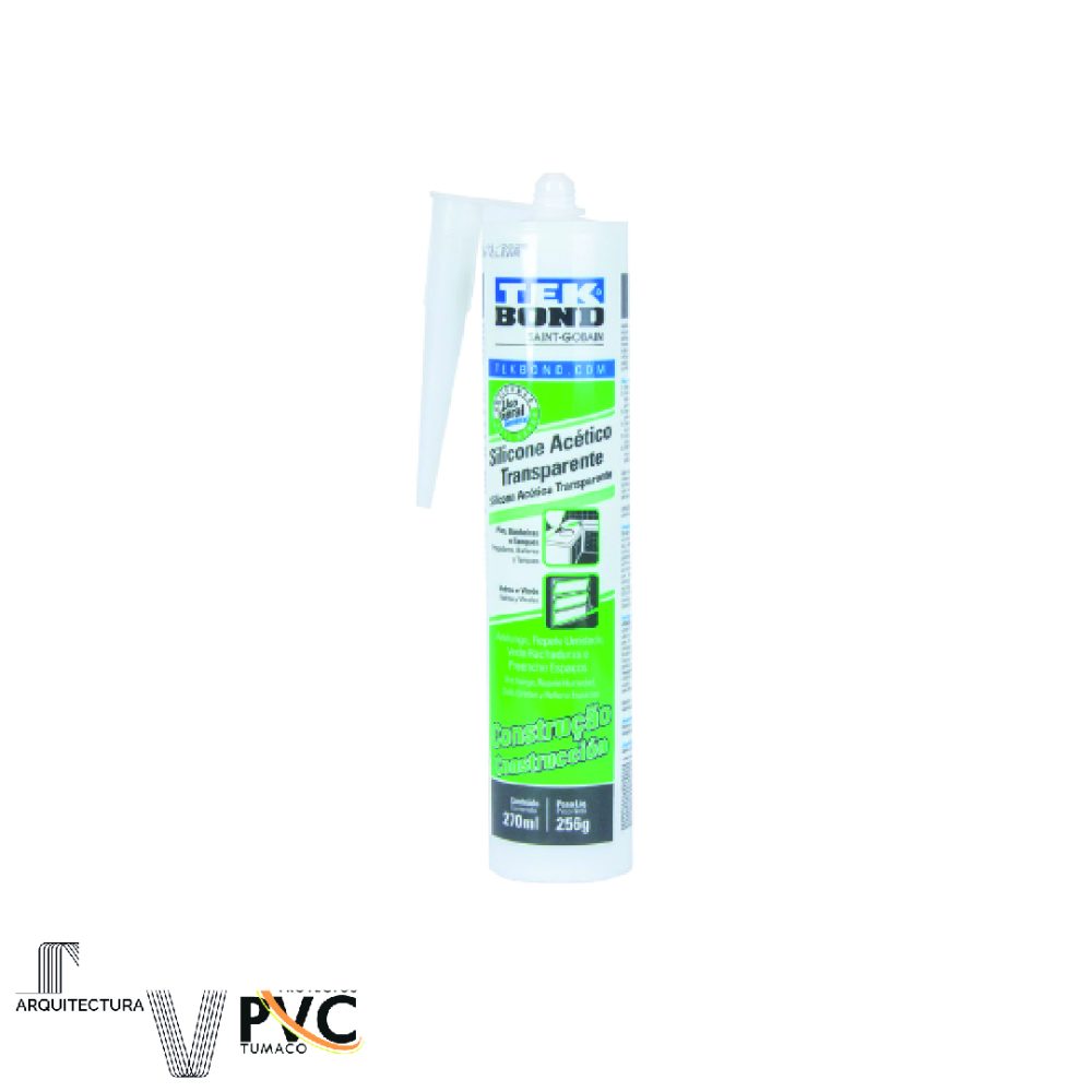 Silicona acetica TEK BOND transparente