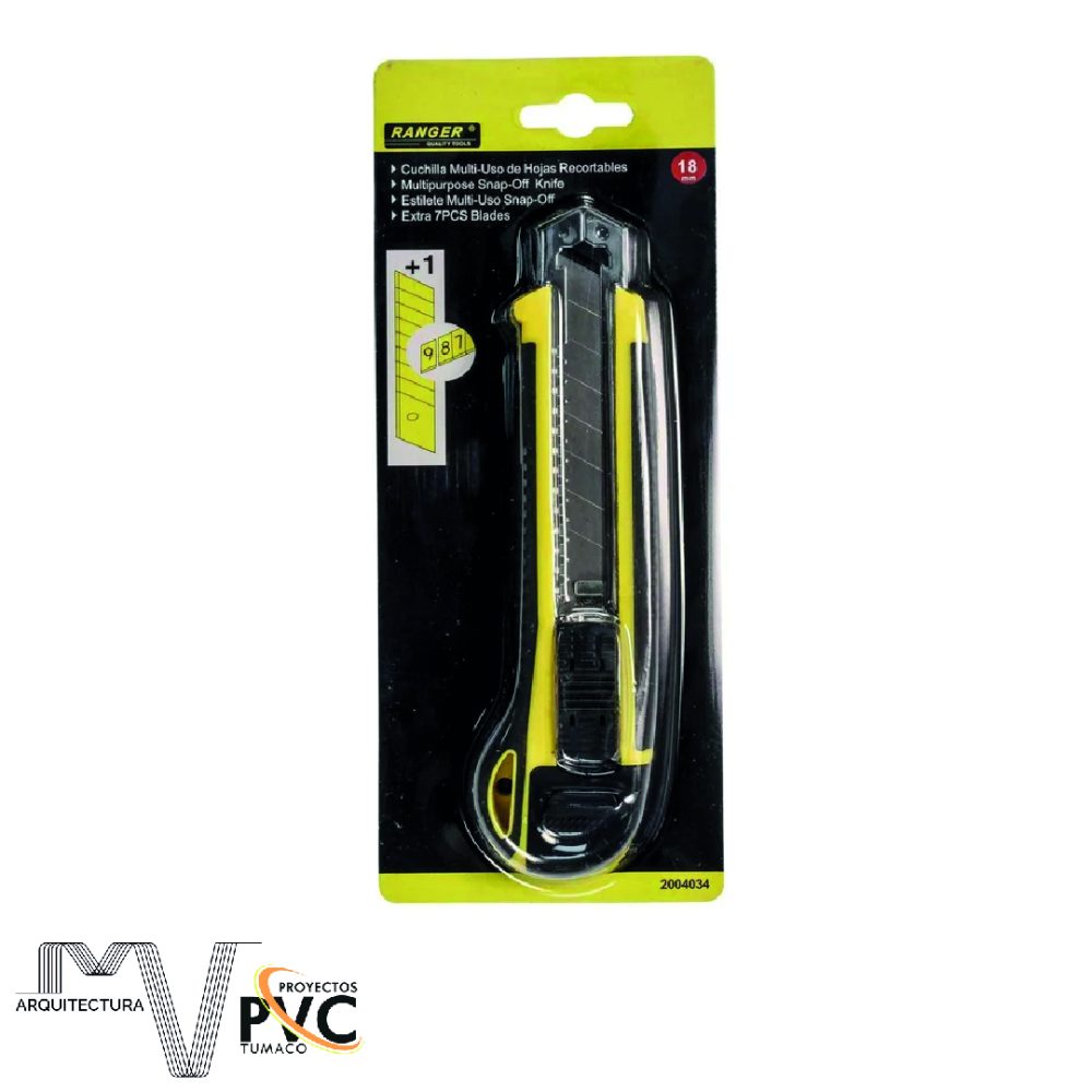Bisturi multiusos Ranger 18mm con 7 hojas