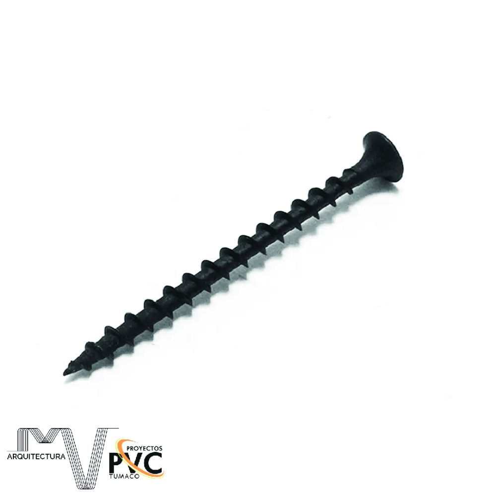 Tornillo drywall punta aguja negro largo
