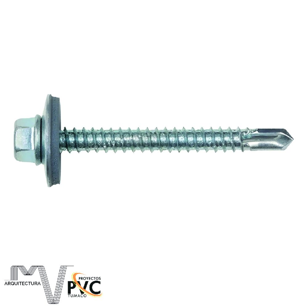 Tornillo autoperforante hexagonal con arandela