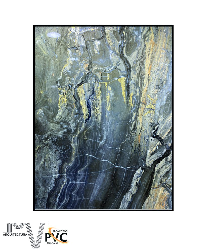Lamina UV marmol gris azul dorado