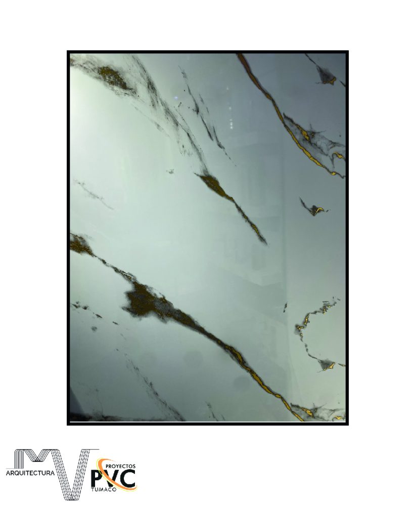 Lamina UV marmol blanco calacatta oro