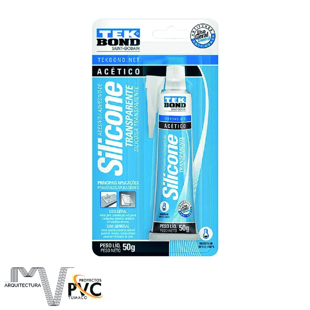 Silicona acetica TEK BOND transparente 50g