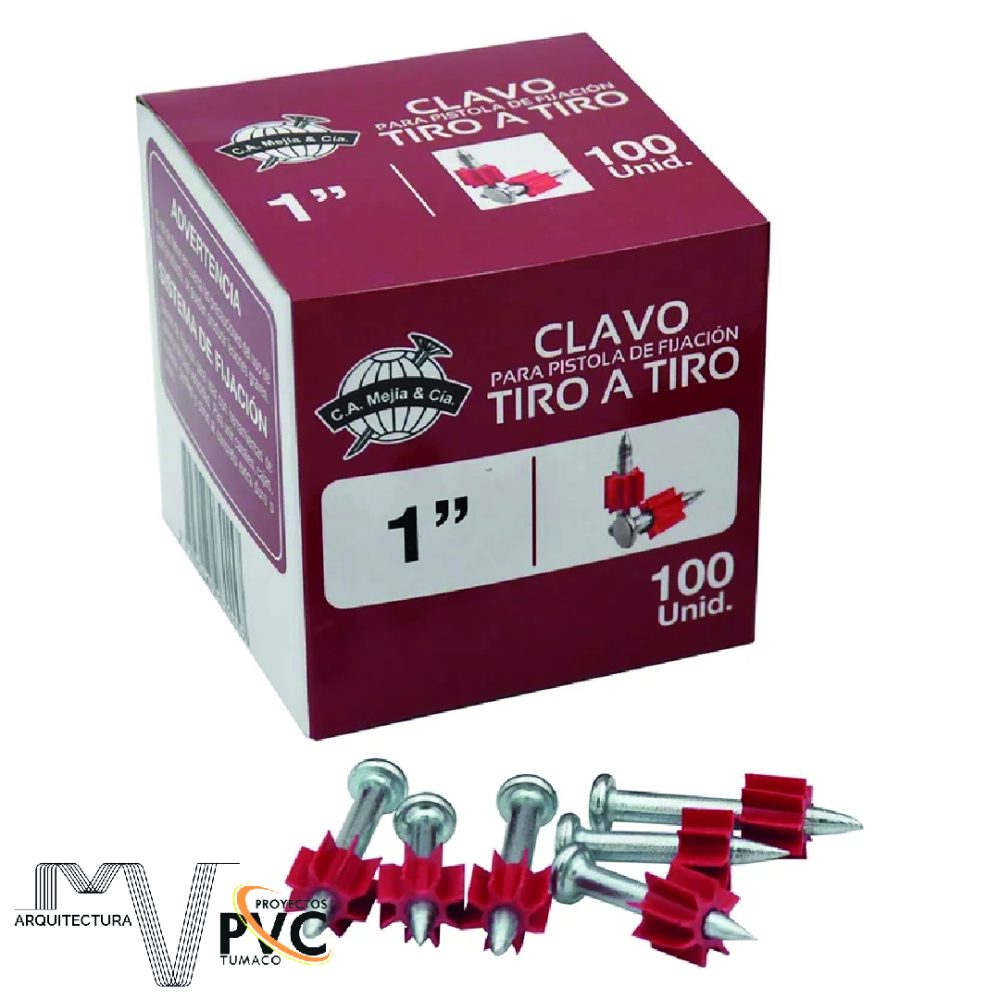 Clavo de fijacion tiro a tiro 1 pulg x100