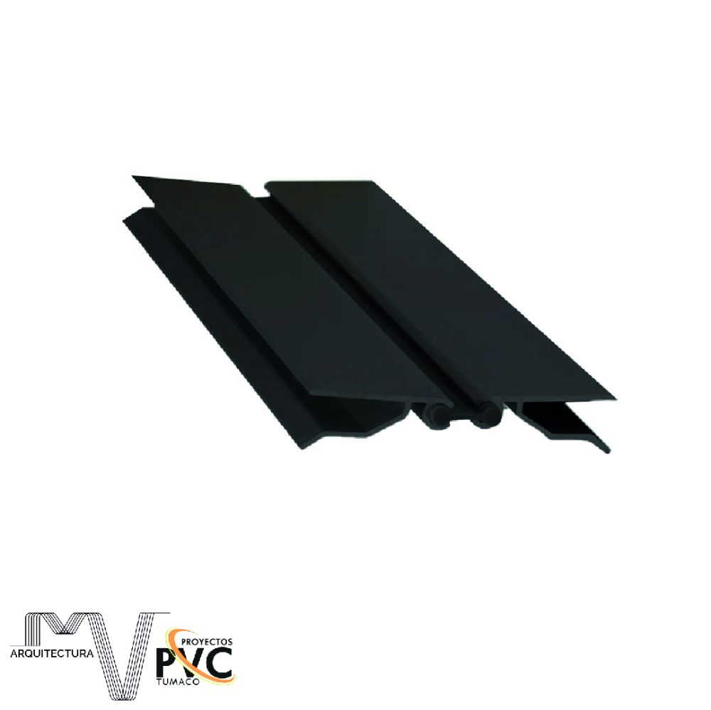 Perfil moldura PVC negro plano