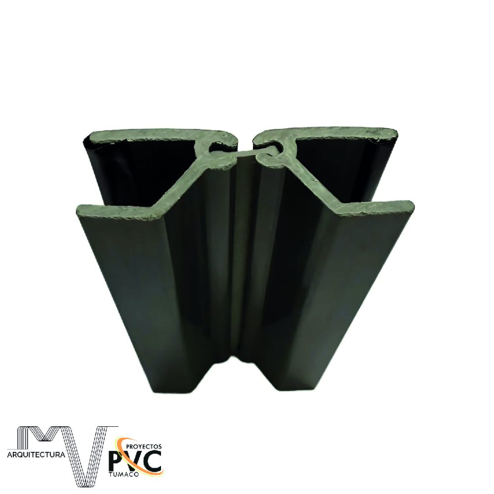 Perfil estructural WPC negro canal en V