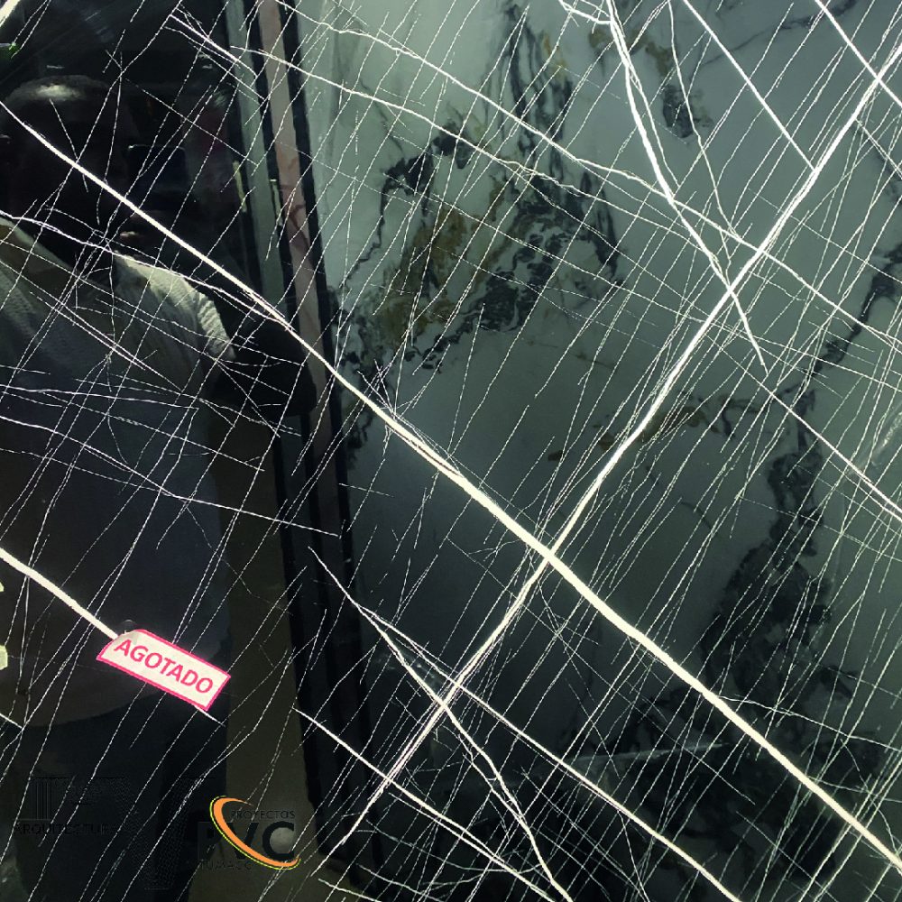 Lamina UV marmol negro marquina