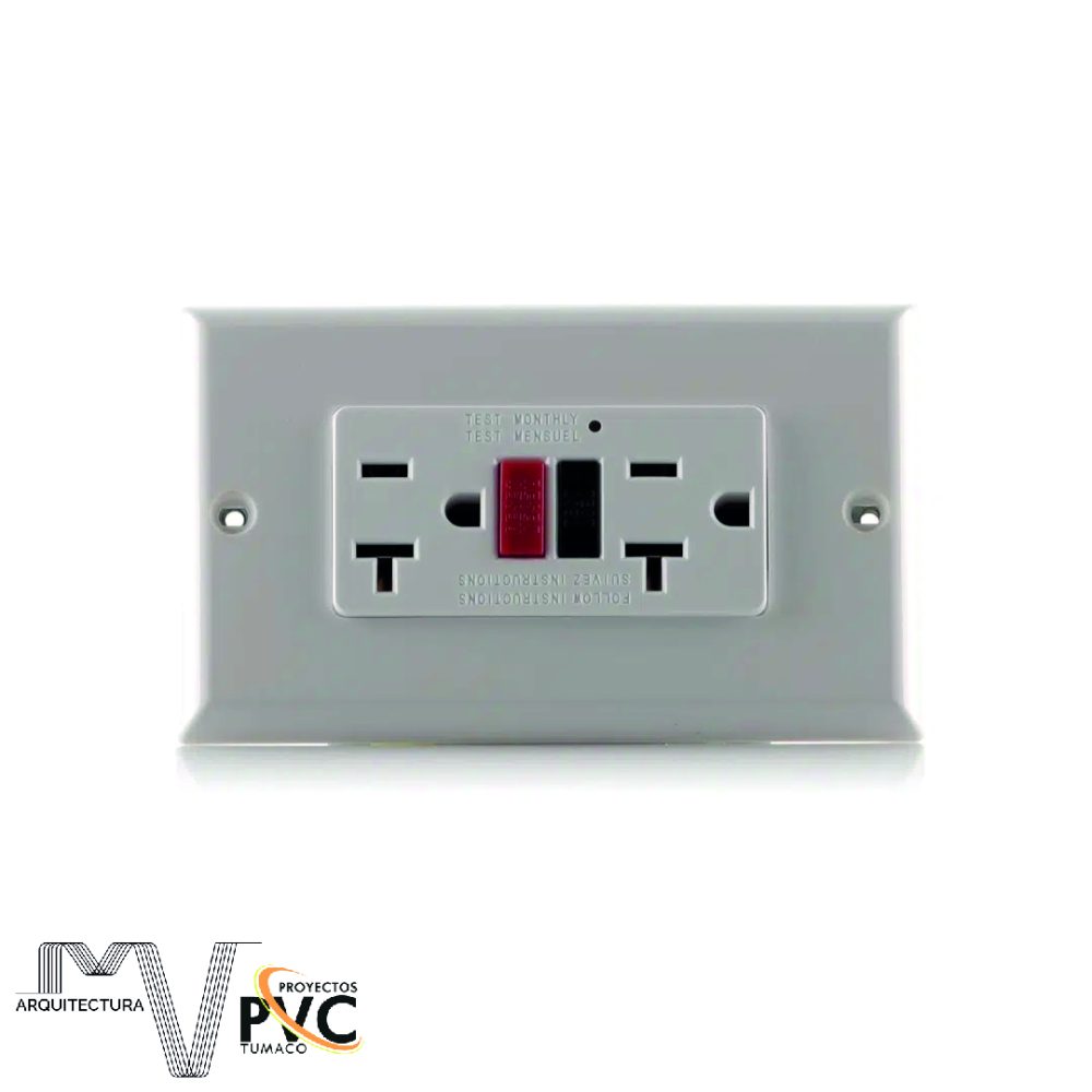 Toma GFCI con proteccion 20A Mercury